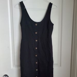 Black button down dress